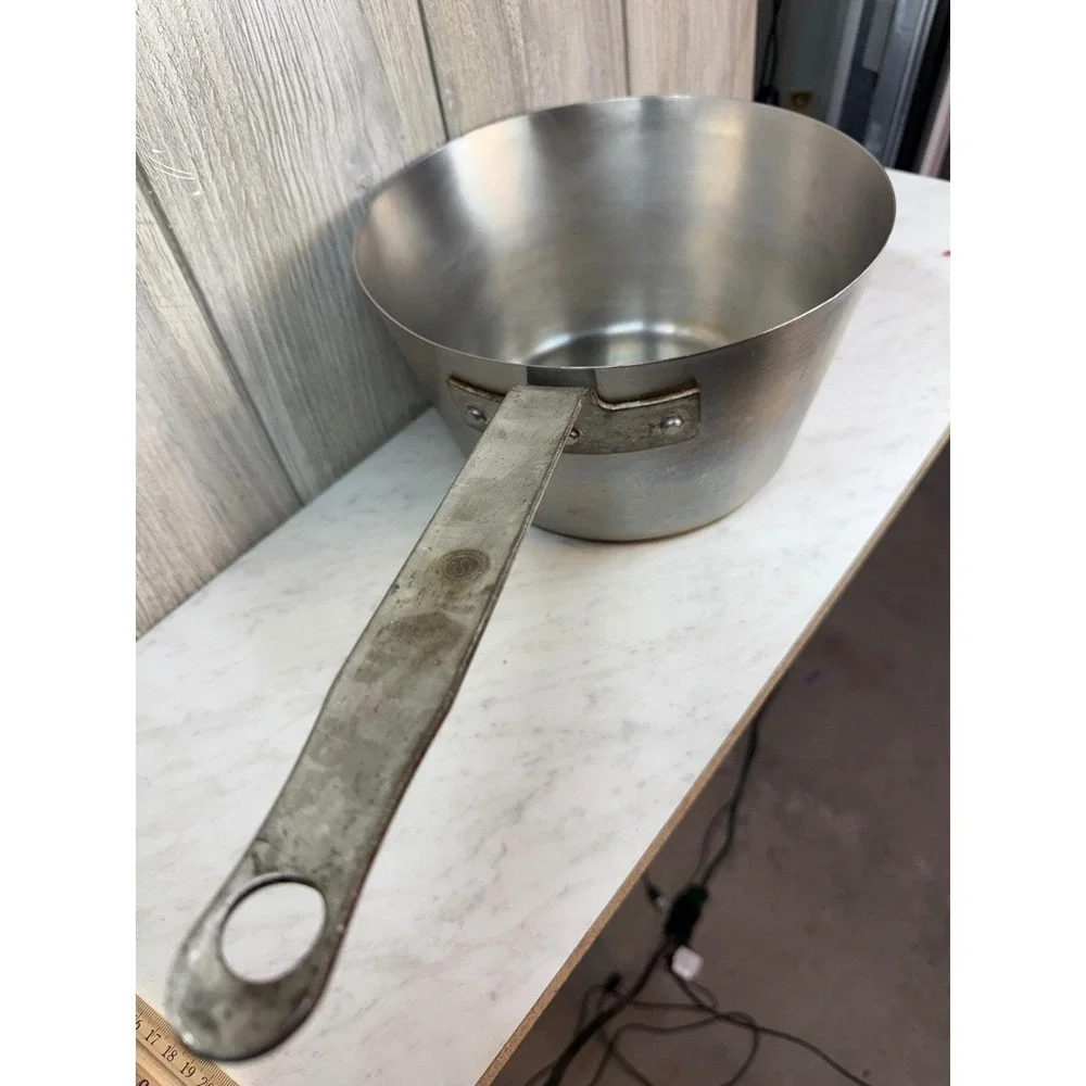 Vintage Vollrath Aluminum Tapered Saucepan Pot 7335-1 NSF Commercial Kitchen